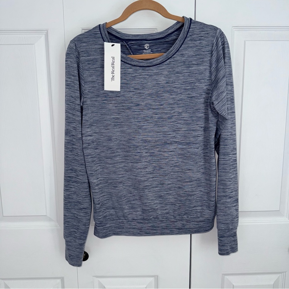 Prois Dion Performance Women’s Long Sleeve Open Back Blue Yoga Top Small‎